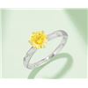 Image 1 : 1 CT GRA CERTIFIED YELLOW MOISSANITE 925 ST SILVER