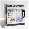 Image 1 : ELITE GOURMET 1.7L GLASS CORDLESS ELECTRIC KETTLE