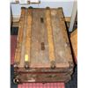 Image 1 : ANTIQUE WOODEN TRUNK 38-1/2X21-1/2X13-1/2"