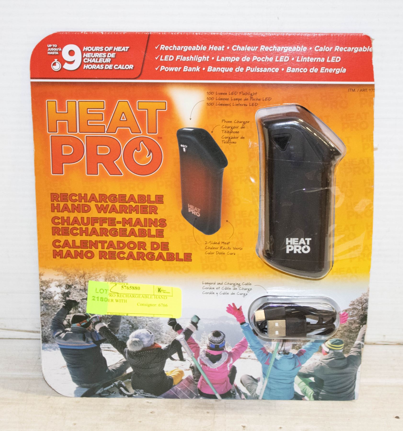 HEAT PRO RECHARGEABLE HAND WARMER WITH