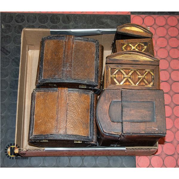 5 WOODEN BOXES