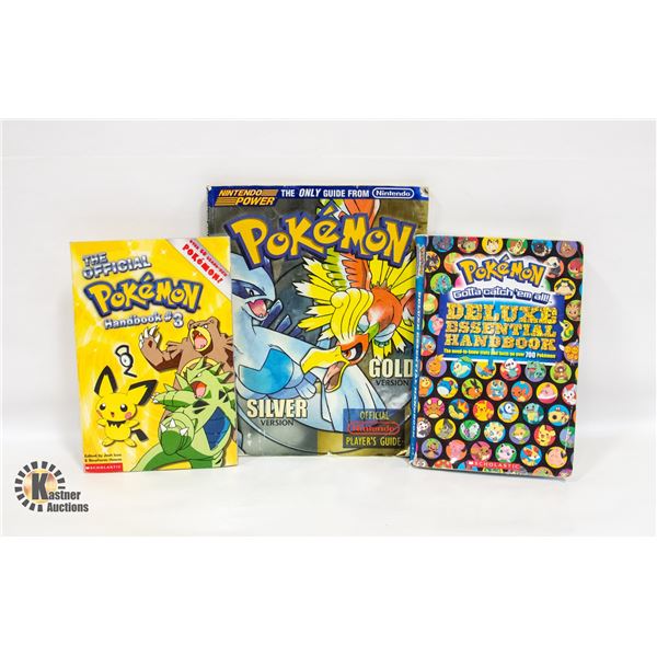 3 POKEMON BOOKS