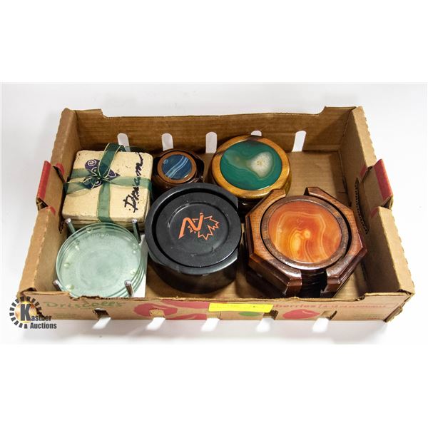 6 SPECIALTY COASTER SETS