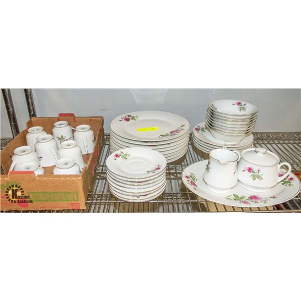 SET OF ROSE PATTERN CHINA