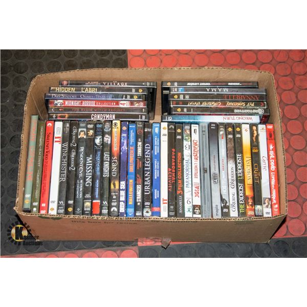 LARGE BOX HORROR DVDS