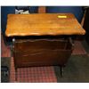 Image 1 : ANTIQUE MAGAZINE RACK/TABLE H-24" W-12.5" L-23.25"