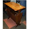 Image 2 : ANTIQUE MAGAZINE RACK/TABLE H-24" W-12.5" L-23.25"
