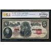 Image 1 : 1907 $5 Legal Tender Note PCGS 35PPQ