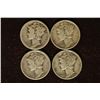 1936, 1941, 1942 & 1944 SILVER MERCURY DIMES