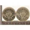 Image 2 : 2 COLORIZED OVERLAYS ON BU JFK HALF DOLLARS: