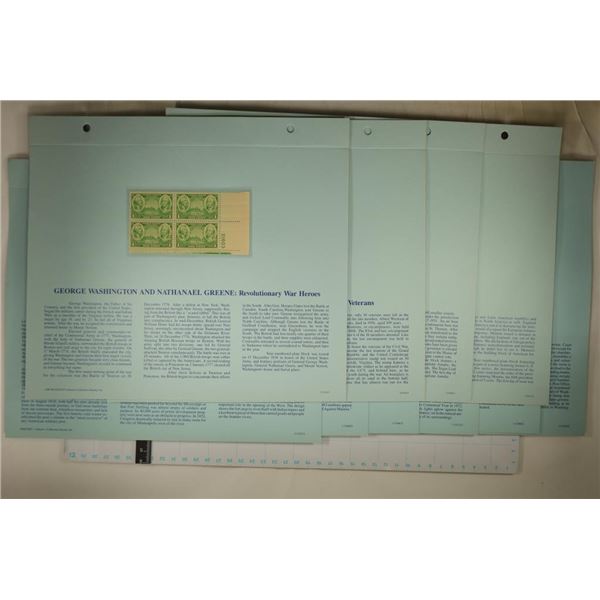10-STAMP COLLECTORS PAGES: EACH CONTAINS: SET OF 4