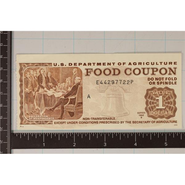 1992-B U.S. DEPARTMENT OF AGRICULTURE $1 FOOD