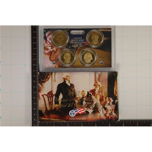 2007 US PRESIDENTIAL DOLLAR COIN PF SET WITH BOX