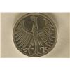 Image 2 : 1966 GERMAN SILVER 5 MARK .2251 OZ. ASW