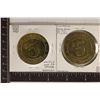 Image 2 : 2-$5 METAL CASINO TOKENS: BINION'S HORSESHOE