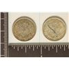 Image 2 : 1915-J & 1916-D GERMAN SILVER 1/2 MARKS .1604 OZ