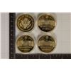 Image 2 : 4-PROOF WHITEHOUSE SOUVENIR GOLD TOKENS: