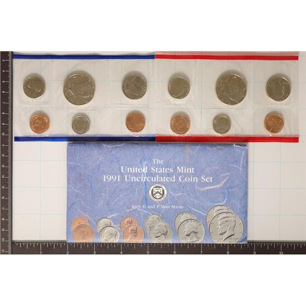1991 US MINT SET (UNC) P/D (WITH ENVELOPE)