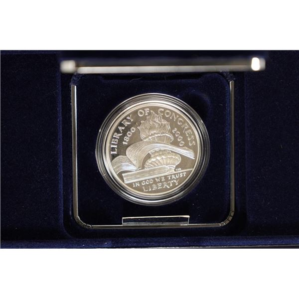 2000-P US PF SILVER DOLLAR LIBRARY OF CONGRESS