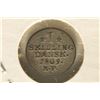 Image 1 : 1809 DENMARK SILVER 1 SKILLING .0041 OZ. ASW