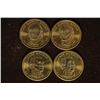 Image 1 : 4 US PRESIDENTIAL DOLLARS, BRILLIANT UNC: 2008-P&D