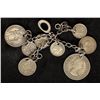 Image 1 : 8 FORIEGN COINS ON JEWELRY LIKE CHAIN: 1956