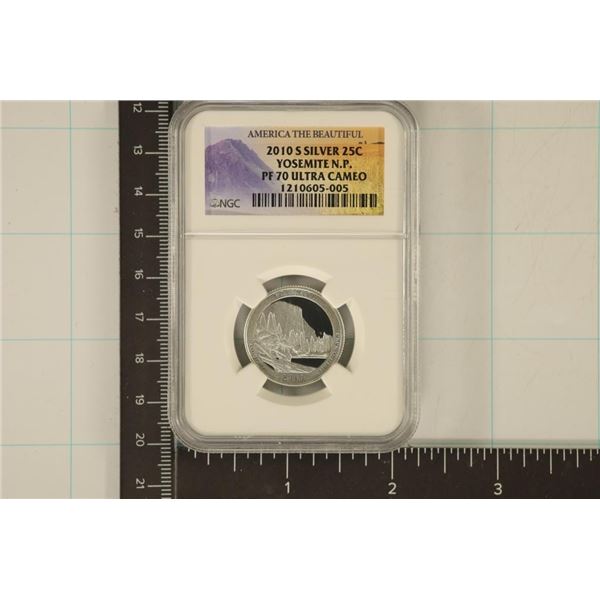 2010-S SILVER YOSEMITE N.P. QUARTER NGC PF70