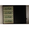 Image 2 : UNCUT SHEET OF FOUR 2003-A US $2 FRNS CRISP UNC