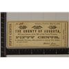 Image 1 : 1862 COUNTY OF AUGUSTA 50 CENT COUNTY DUES