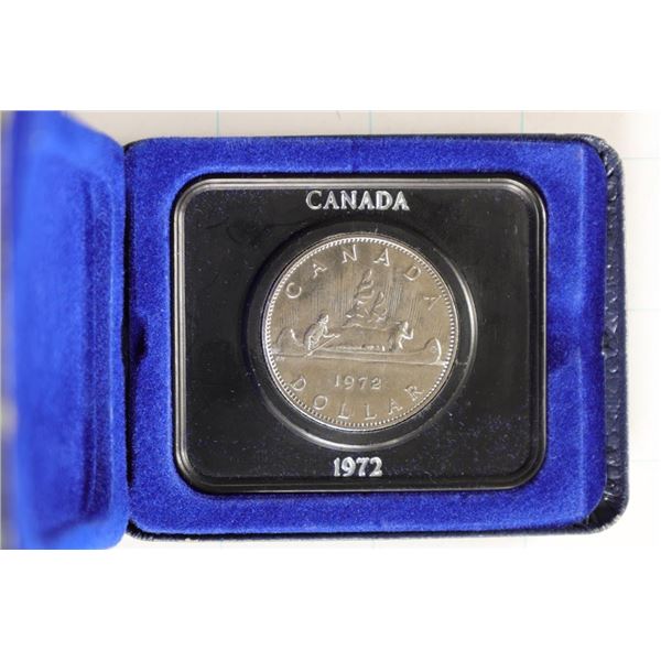 1972 CANADA UNC DOLLAR IN BLUE FLIP CASE