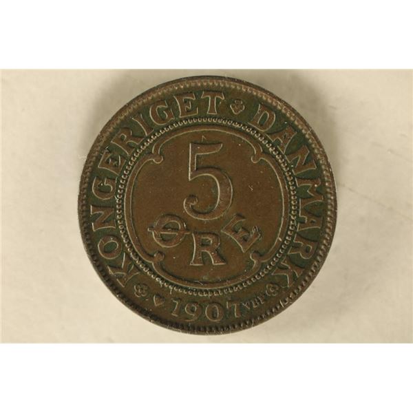 1908 DENMARK 5 ORE KM.806 VERY FINE