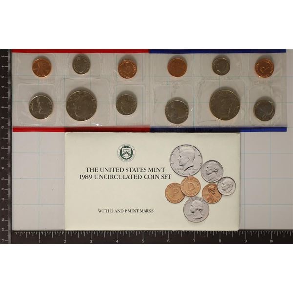 1989 US MINT SET (UNC) P/D (WITH ENVELOPE)