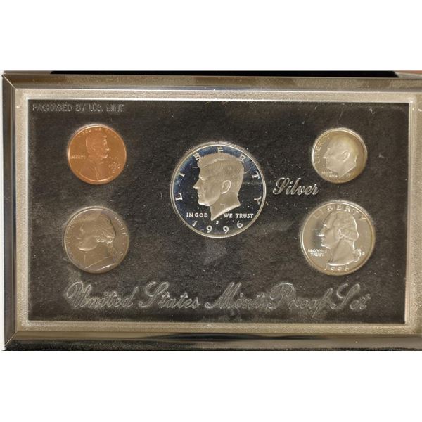 1996 US SILVER PREMIER PROOF SET (WITH BOX)