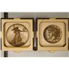 Image 1 : 2 WOODEN COIN THEMED GIFT BOXES. ST. GAUDENS AND