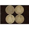 Image 1 : 1876, 1887, 1888&1891 SILVER SEATED LIBERTY DIMES