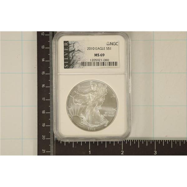 2010 AMERICAN SILVER EAGLE NGC MS69