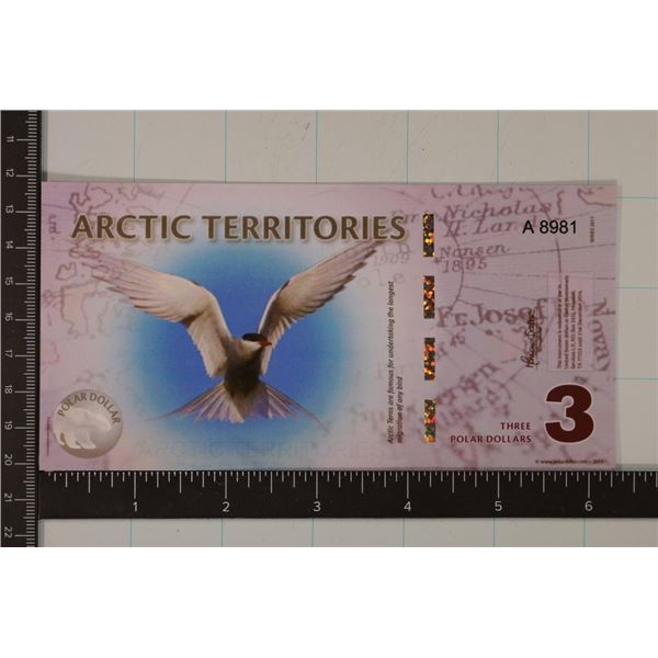 2011 ARCTIC TERRITORIES 3 POLAR DOLLAR CRISP UNC