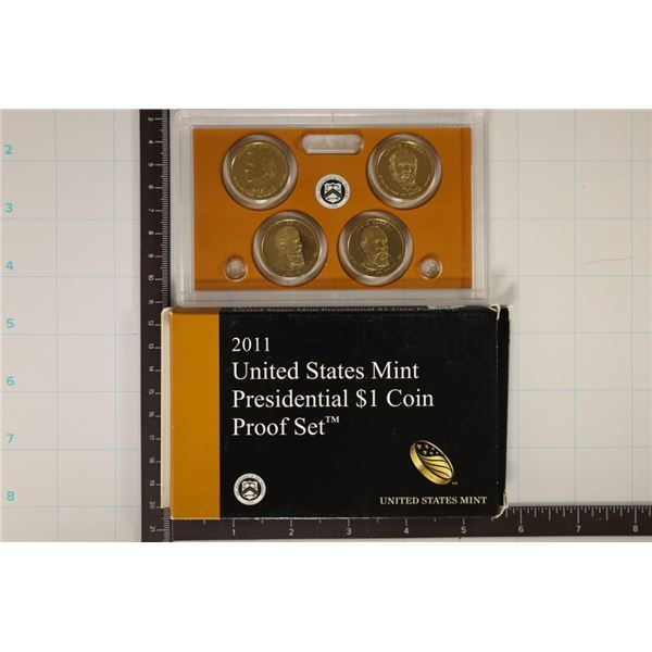 2011 US PRESIDENTIAL $1 COIN PF SET WITH BOX