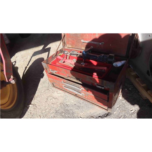 Metal Tool Box with a Few Odd Tools
