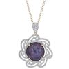 Image 1 : 63.46 ctw Purple Sapphire and 4.37 ctw White Sapphire Pendant