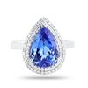 Image 1 : 4.58 ctw Tanzanite and 0.36 ctw Diamond Platinum Ring