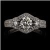 Image 1 : 0.75 ctw CENTER Diamond Platinum Ring (1.60 ctw Diamonds)