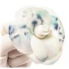 Image 3 : Chanel Blue Silk Tie Dye Camellia Brooch