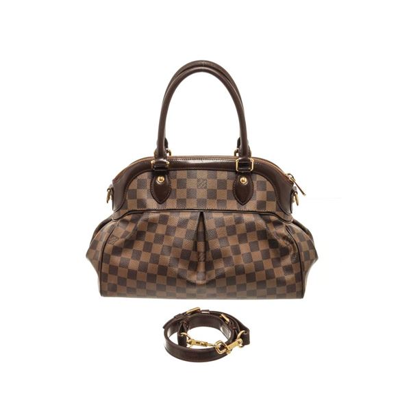 Louis Vuitton Damier Ebene Canvas And Leather Trevi Pm Bag