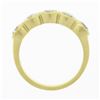 Image 8 : NEW Custom Made 18K Yellow Gold 1.21 ctw Bezel Diamond 5 Stone Wedding Band Ring