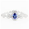 Image 1 : 9.11 ctw Tanzanite and 3.66 ctw Diamond 14K White Gold Bracelet