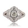 Image 1 : 0.80 ctw CENTER Diamond Platinum Ring (1.44 ctw Diamonds)