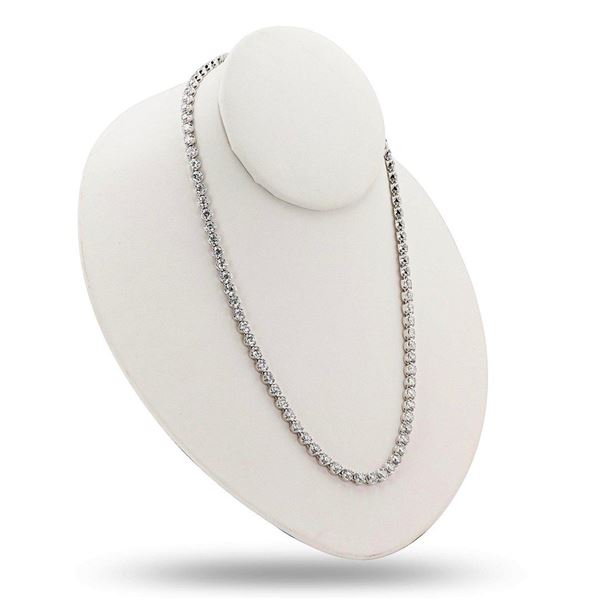 17.58 ctw Diamond Platinum Tennis Necklace