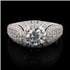 Image 1 : 0.91 ctw CENTER Diamond Platinum Ring (1.51 ctw Diamonds)