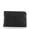 Image 2 : Bottega Veneta Front Zip Portfolio Pouch Printed Intrecciato Nappa Large Black